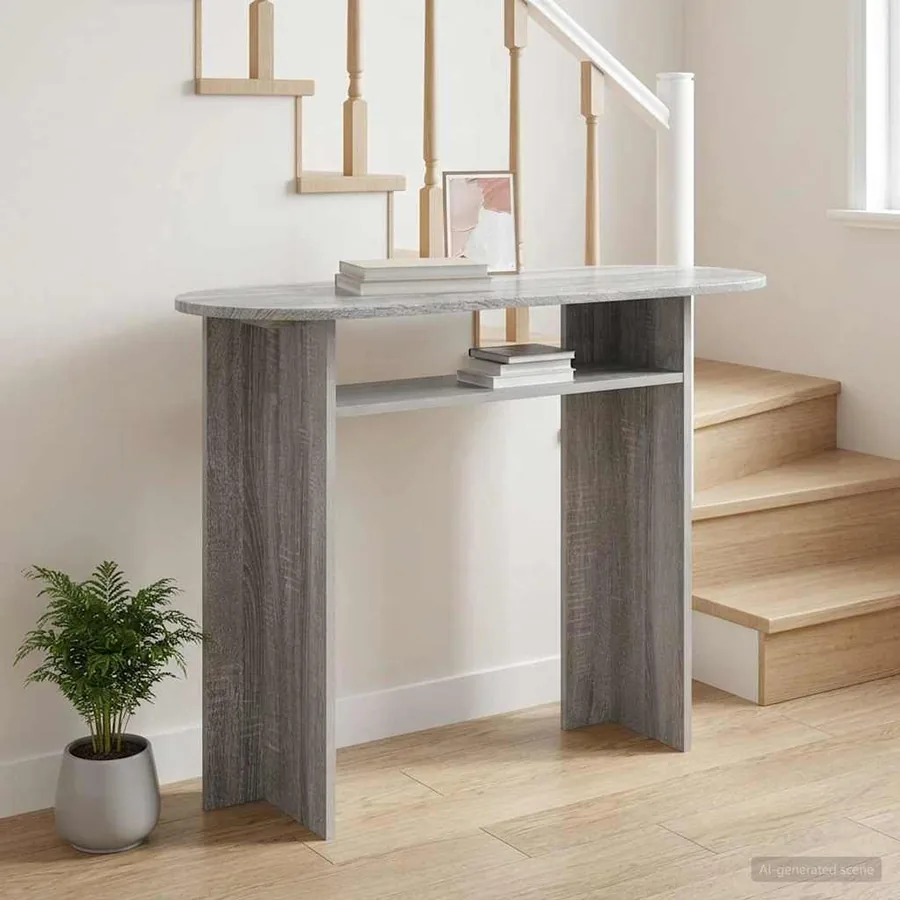 Table console Sonoma gris 100 x 39,5 x 75 cm Bois d'ingénierie