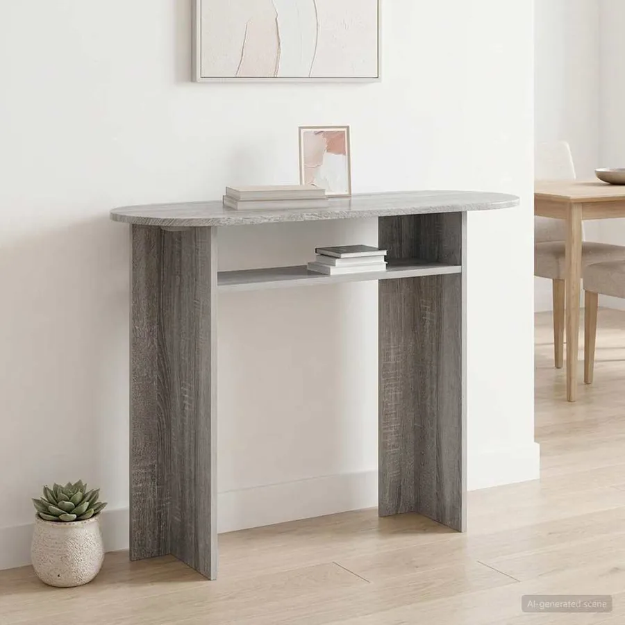 Table console Sonoma gris 100 x 39,5 x 75 cm Bois d'ingénierie - 4
