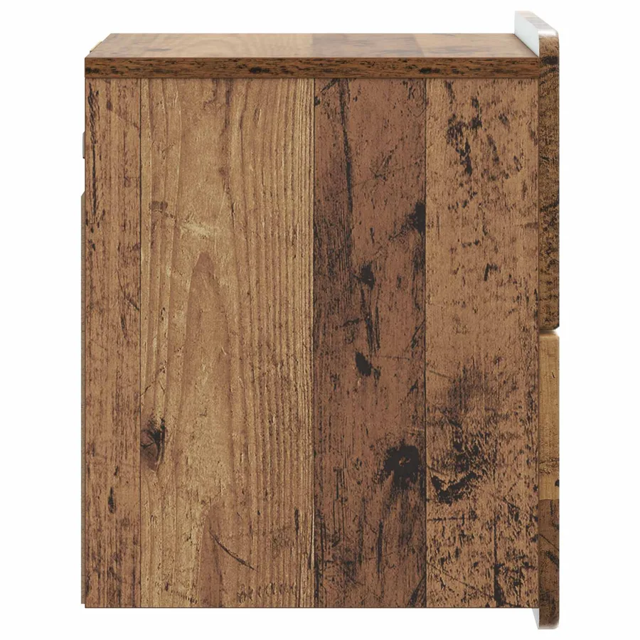 Cabinet de chevet mural Bois ancien 33 x 34,5 x 43 cm - 6