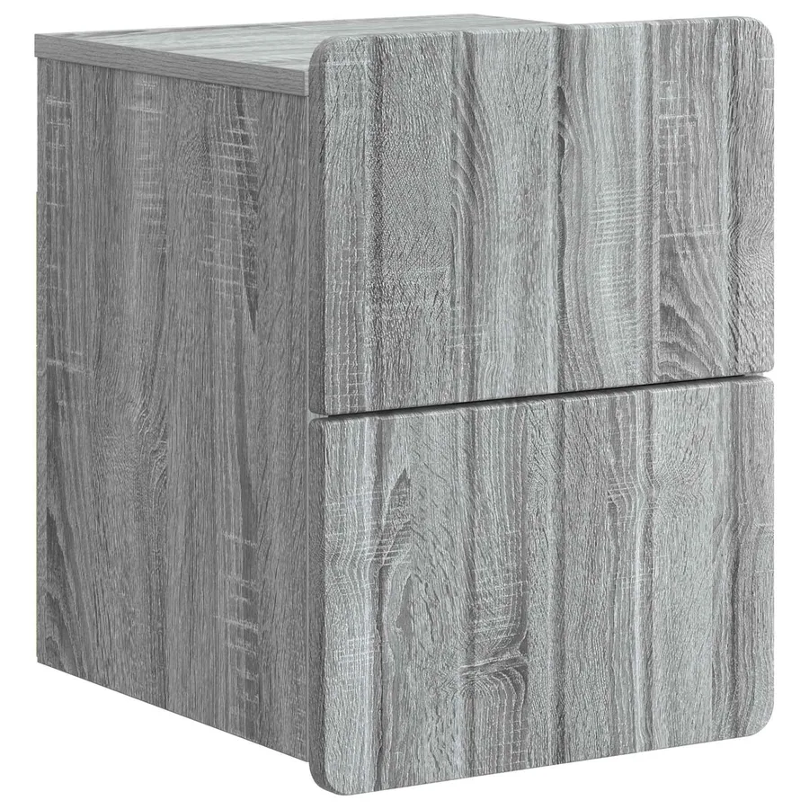 Cabinet de chevet mural Sonoma gris 33 x 34,5 x 43 cm - 2
