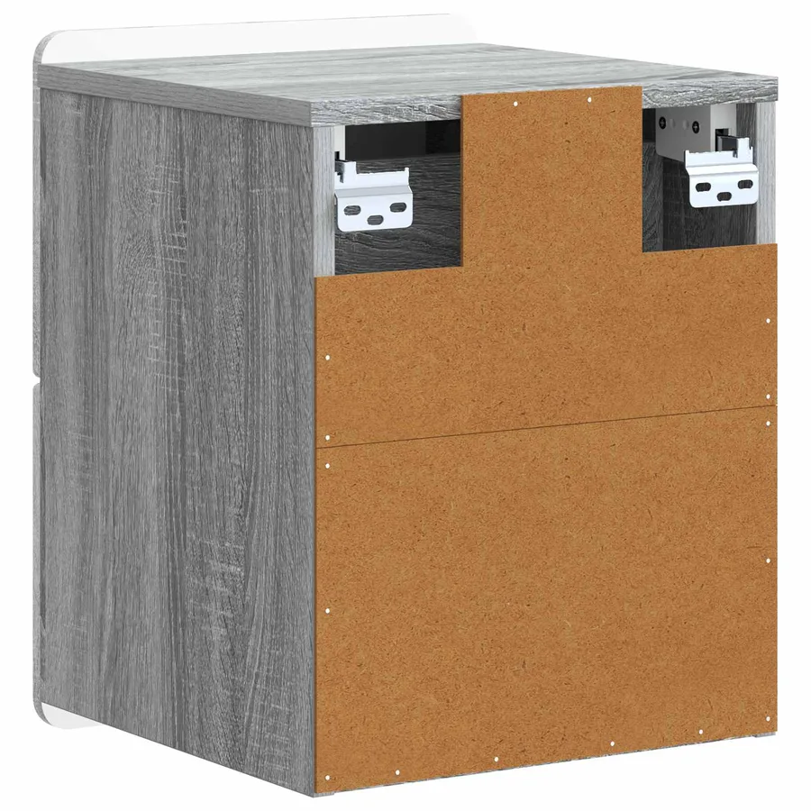 Cabinet de chevet mural Sonoma gris 33 x 34,5 x 43 cm - 7