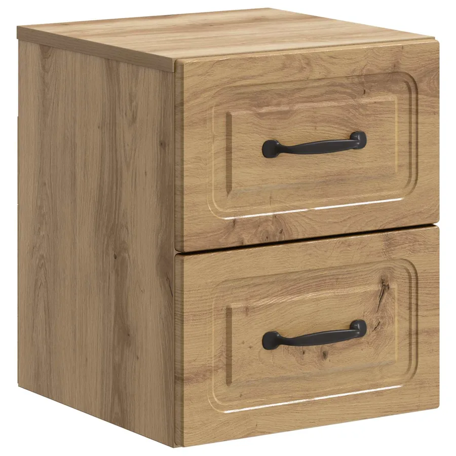 Cabinet de chevet mural 2 pc Chêne artisanal 34,5 x 33 x 40 cm - 5