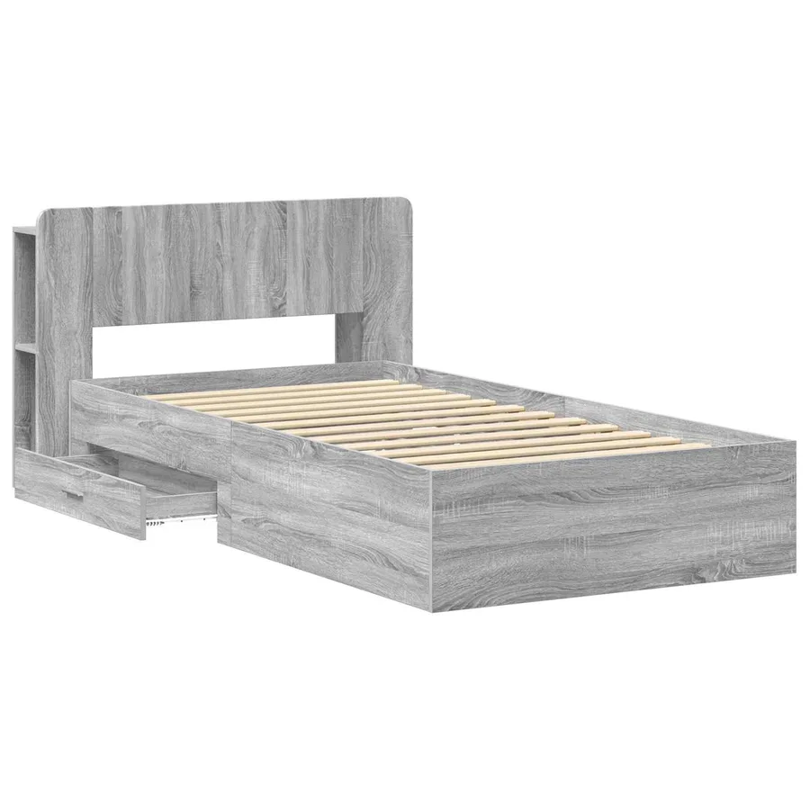 Cadre de lit avec rangement Sonoma gris 100 x 200 cm - 3