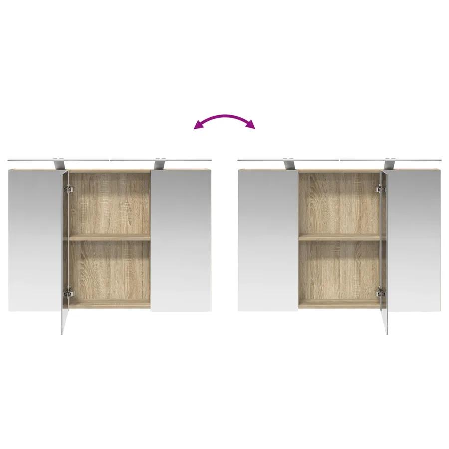 Ensemble de mobilier de salle de bain 6 pcs Chêne Sonoma - 15