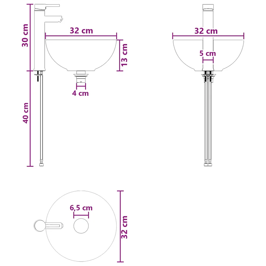 Ensemble de mobilier de salle de bain 6 pcs Chêne Sonoma - 17