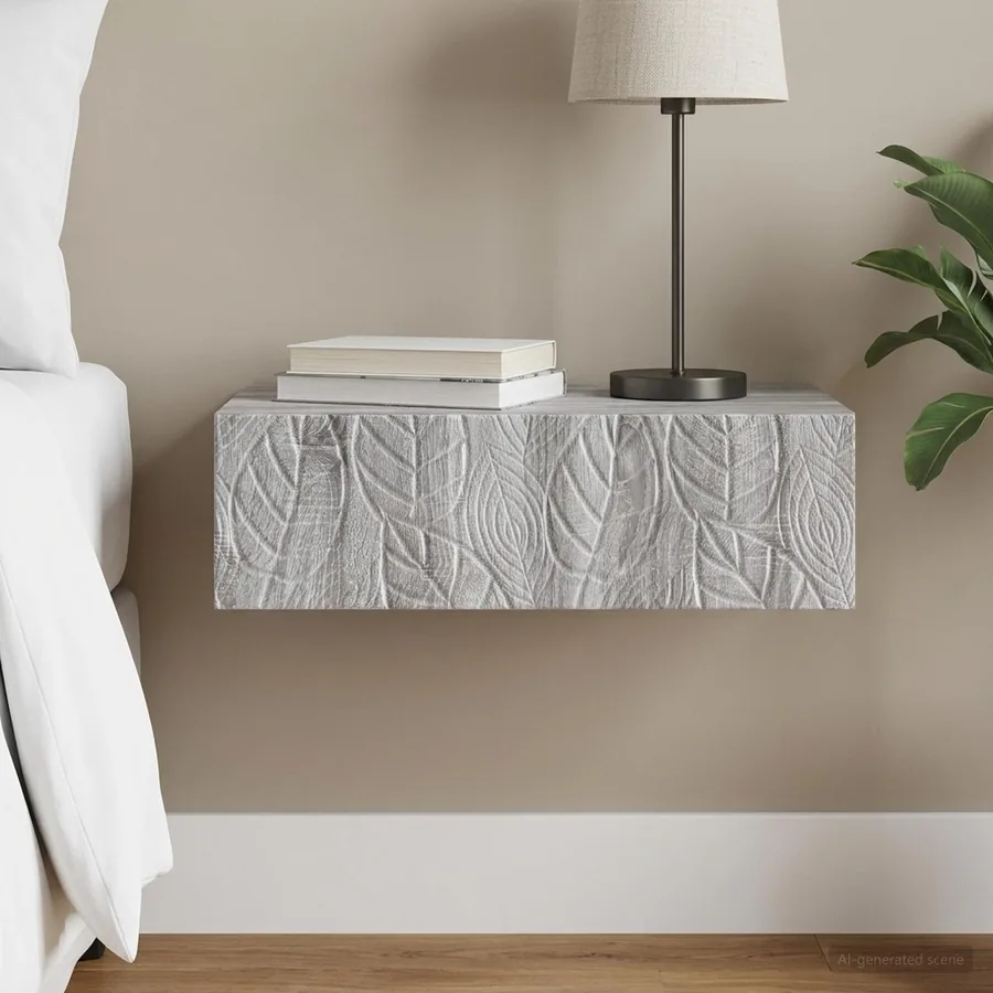 Table d'appoint murale Sonoma gris 87,5 x 34,5 x 17 cm
