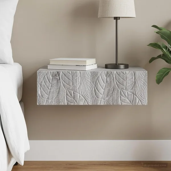 Table d'appoint murale Sonoma gris 87,5 x 34,5 x 17 cm