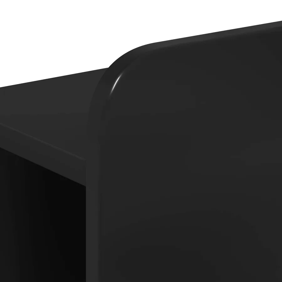 Cadre de lit avec rangement Noir 100 x 200 cm Bois d'ingénierie - 6