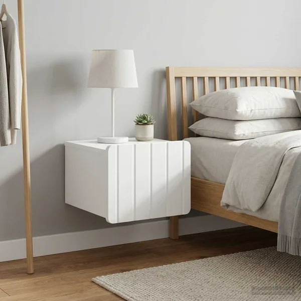 Cabinet de chevet mural 2 pcs Blanc 33 x 34,5 x 24 cm