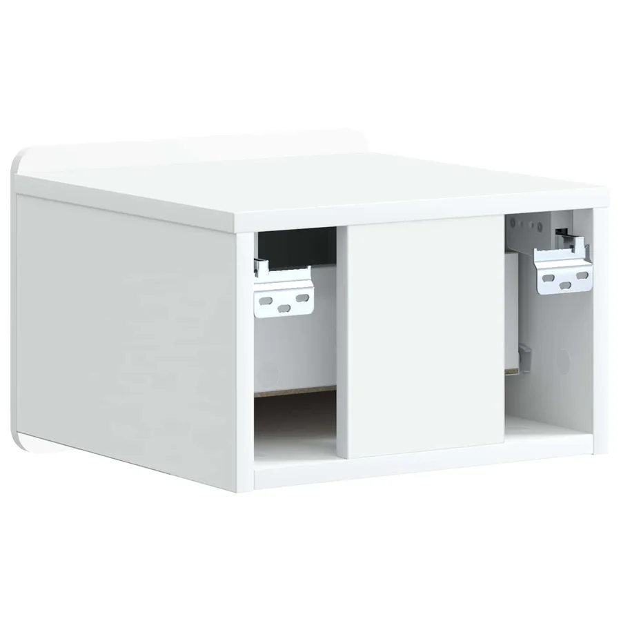 Cabinet de chevet mural 2 pcs Blanc 33 x 34,5 x 24 cm - 9