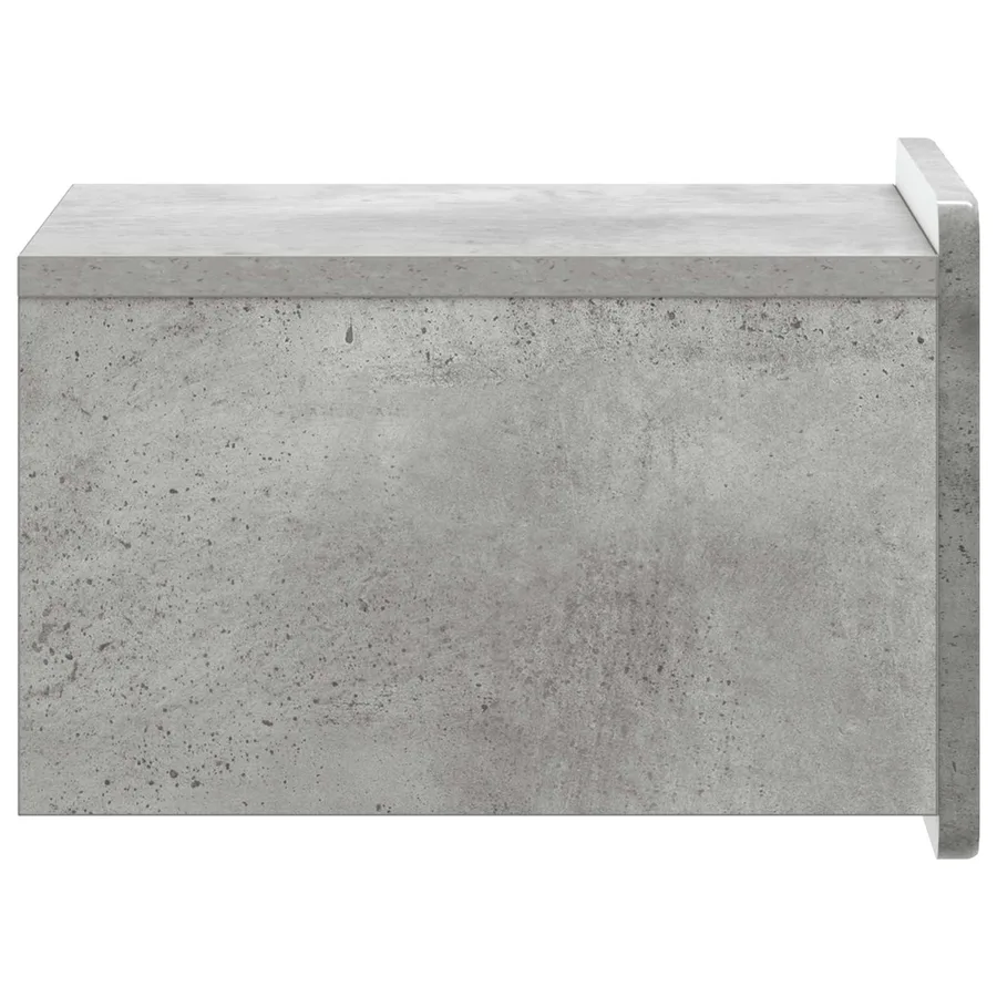 Cabinet de chevet mural Gris béton 33 x 34,5 x 24 cm - 6