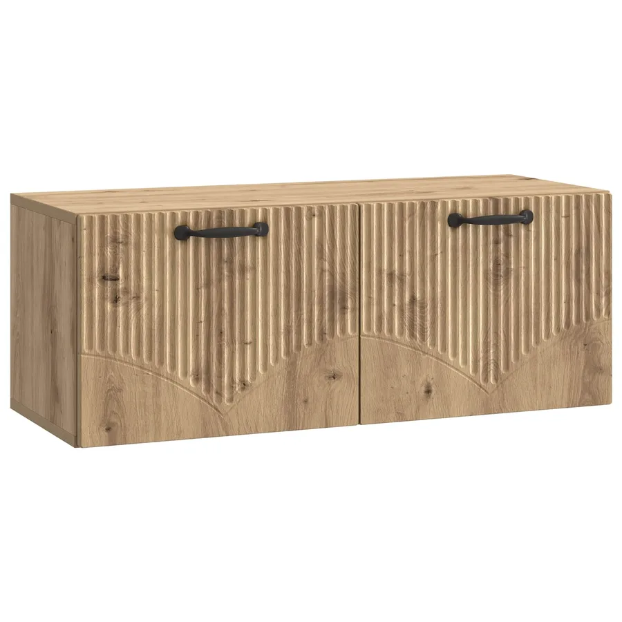 Meuble TV mural 78,5 x 31 x 30 cm Chêne artisanal - 2