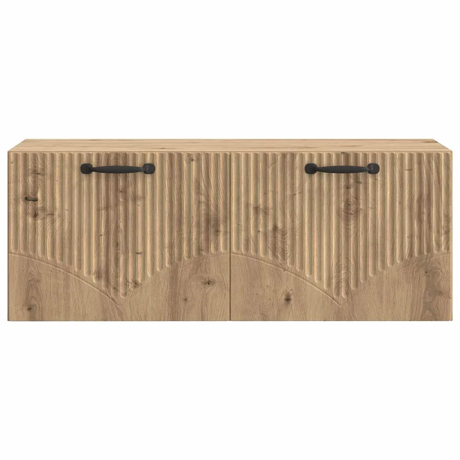 Meuble TV mural 78,5 x 31 x 30 cm Chêne artisanal - 6
