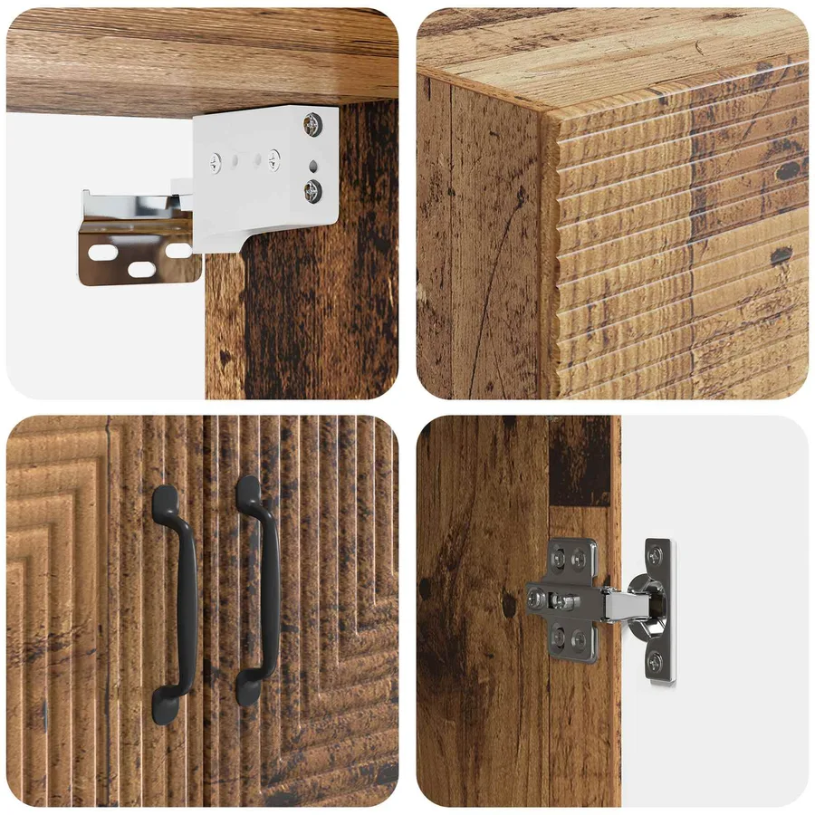 Armoire Murale Bois ancien 66 x 34,5 x 90 cm Bois d'ingénierie - 7