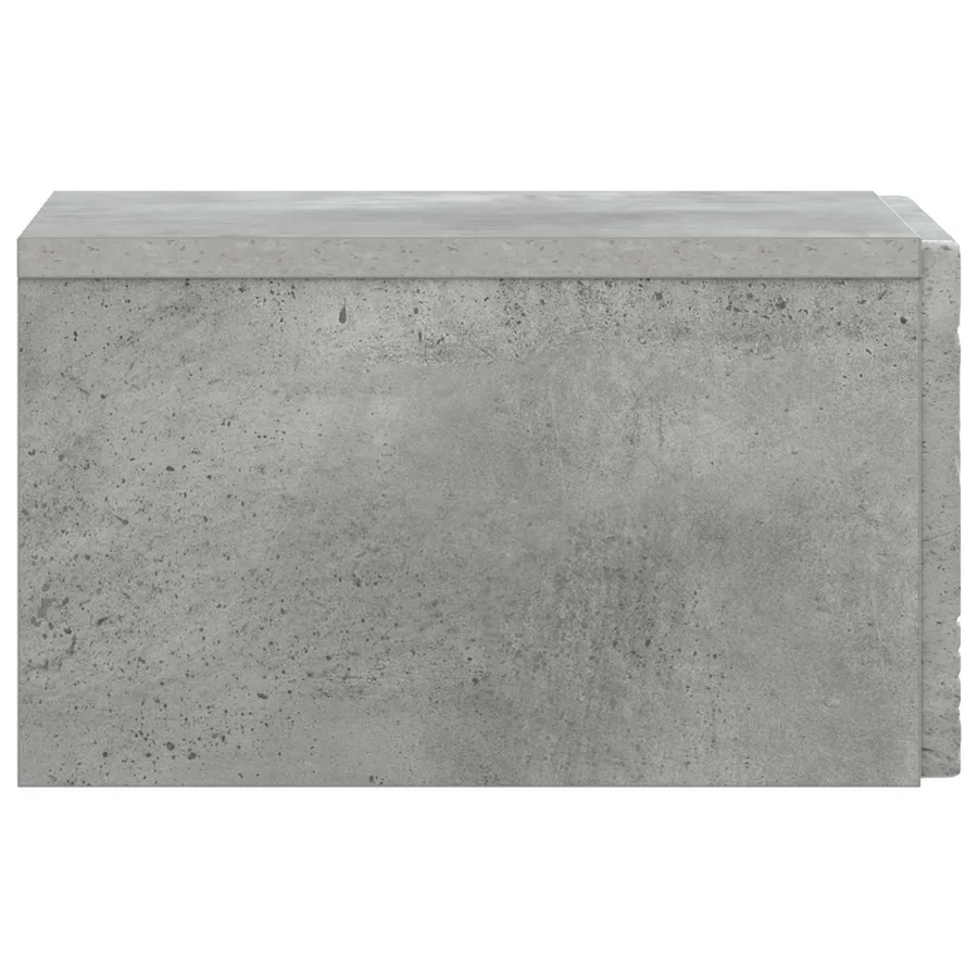 Cabinet de chevet mural Gris béton 49 x 34,5 x 20 cm - 5