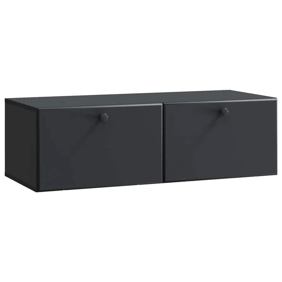 Meuble TV mural 98 x 41 x 30 cm Noir Bois d'ingénierie - 2