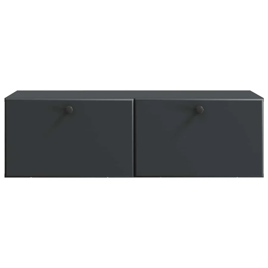Meuble TV mural 98 x 41 x 30 cm Noir Bois d'ingénierie - 6