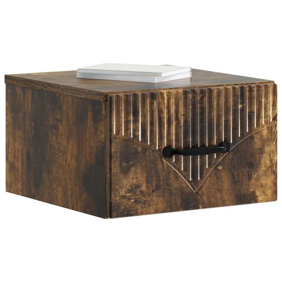 Cabinet de chevet mural 2 pcs Chêne fumé 34,5 x 33 x 20 cm - 3