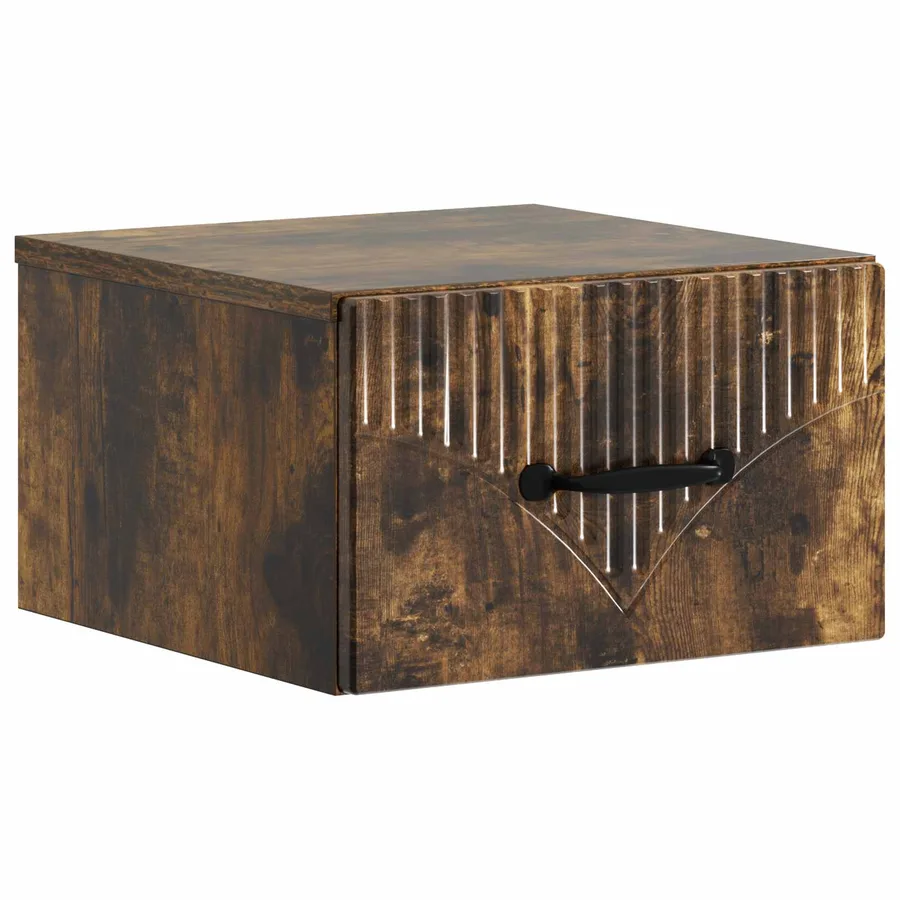 Cabinet de chevet mural 2 pcs Chêne fumé 34,5 x 33 x 20 cm - 5