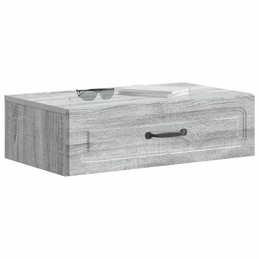 Table d'appoint murale Sonoma gris 59 x 34,5 x 17 cm - 3