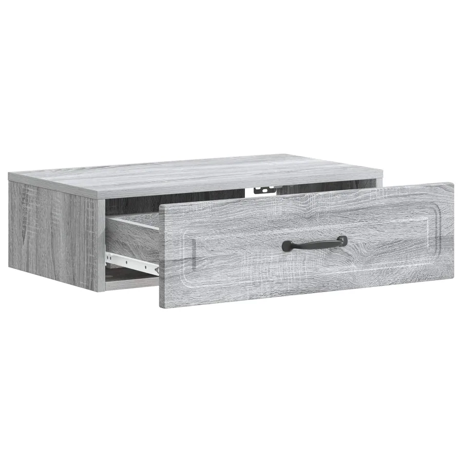 Table d'appoint murale Sonoma gris 59 x 34,5 x 17 cm - 4