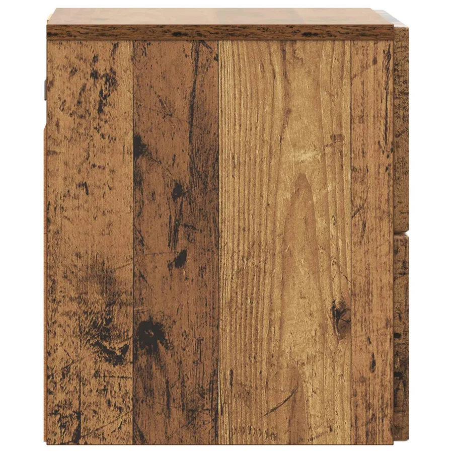 Cabinet de chevet mural Bois ancien 33 x 34,5 x 40 cm - 6