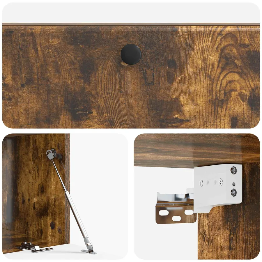 Meuble TV mural 98 x 41 x 30 cm Chêne fumé Bois d'ingénierie - 9