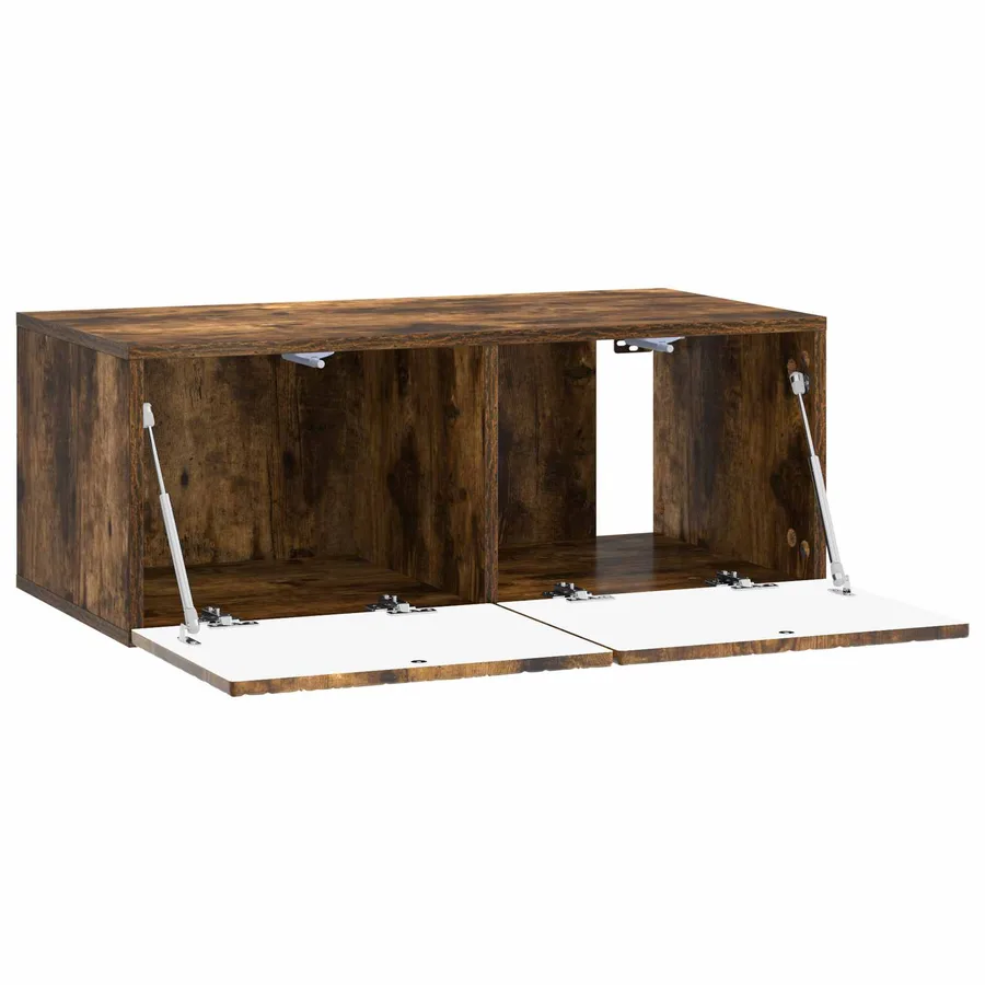 Meuble TV mural 78,5 x 41 x 30 cm Chêne fumé Bois d'ingénierie - 4