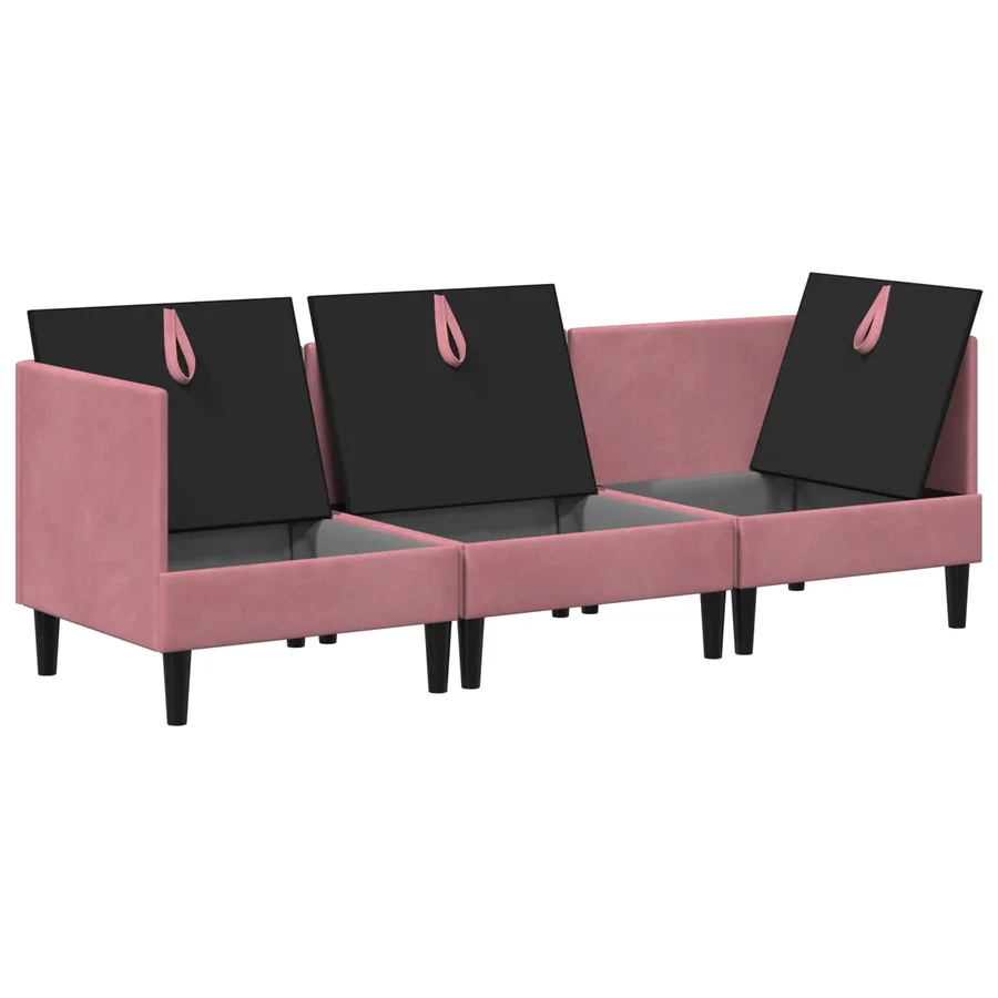Ensemble de meubles pour le salon 3 pcs Rose Velours - 6
