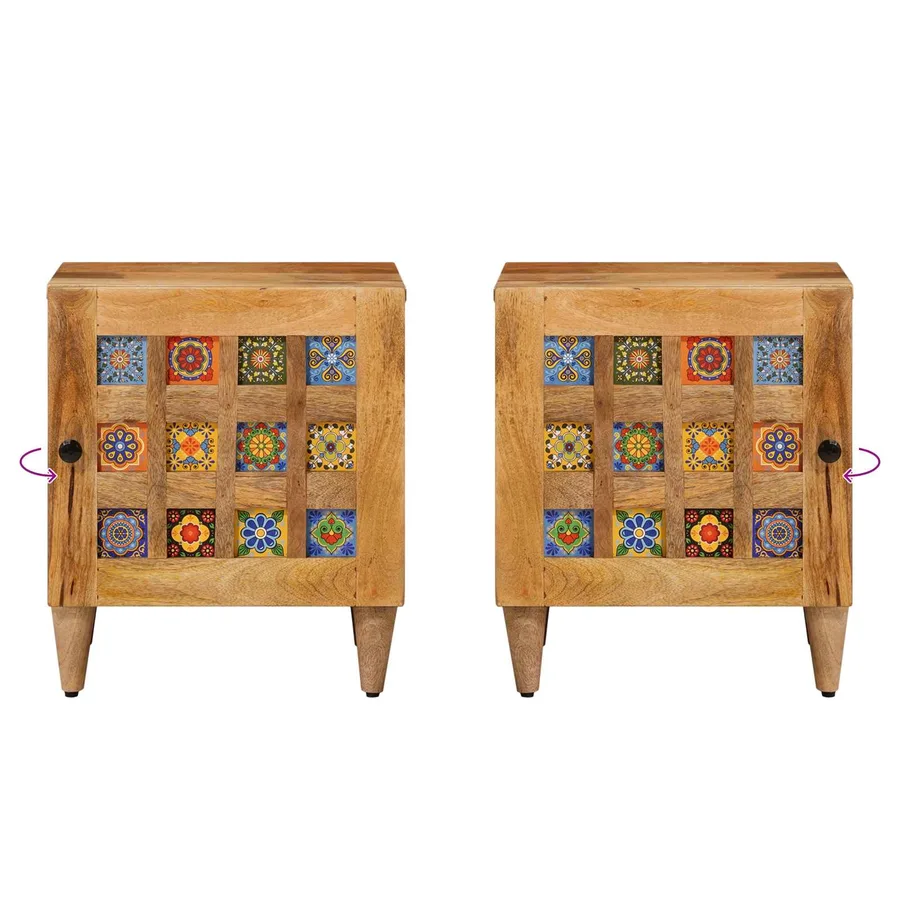 Cabinet de chevet Naturel 40 x 33,5 x 46 cm - 10