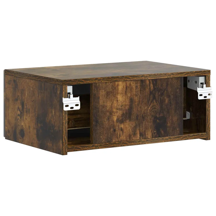 Cabinet de chevet mural Chêne fumé 49 x 34,5 x 20 cm - 7