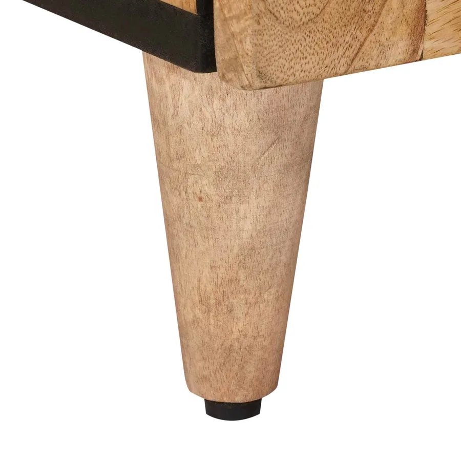 Cabinet de chevet Naturel 50 x 33 x 60 cm Bois de mangue massif - 8