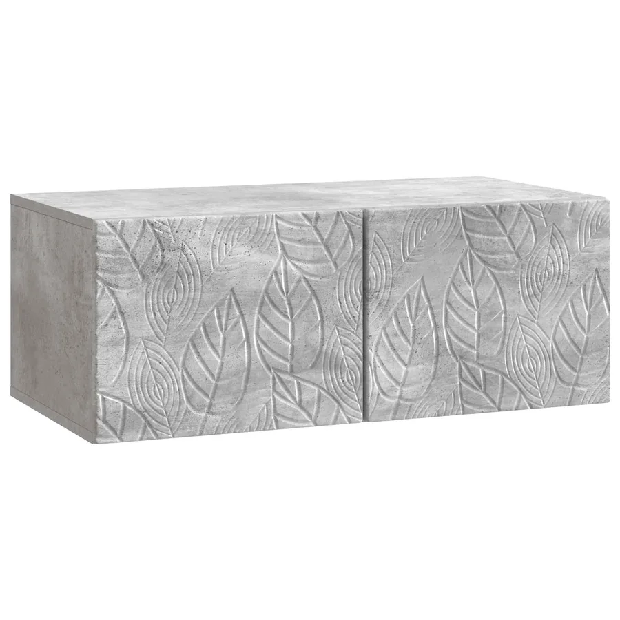 Meuble TV mural 59,5 x 41 x 30 cm Gris béton Bois d'ingénierie - 2