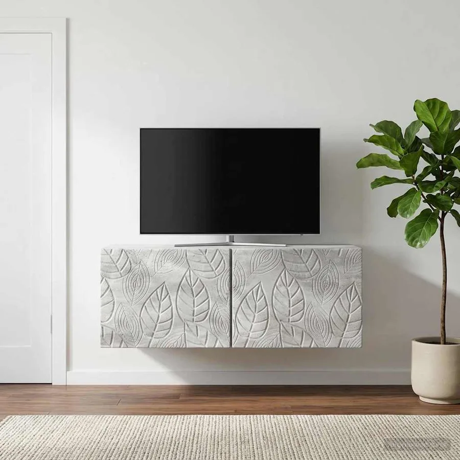 Meuble TV mural 59,5 x 41 x 30 cm Gris béton Bois d'ingénierie - 3