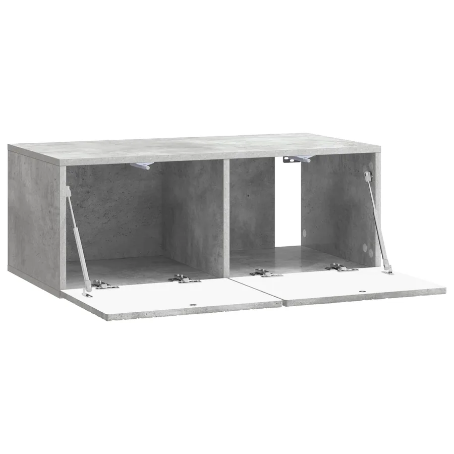 Meuble TV mural 59,5 x 41 x 30 cm Gris béton Bois d'ingénierie - 4