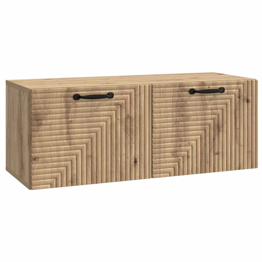 Meuble TV mural 78,5 x 31 x 30 cm Chêne artisanal - 2