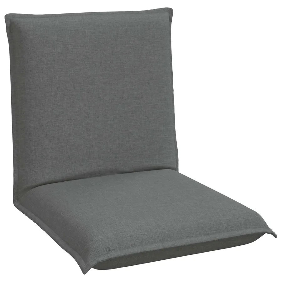 Fauteuil de sol ajustable Gris foncé Tissu - 2