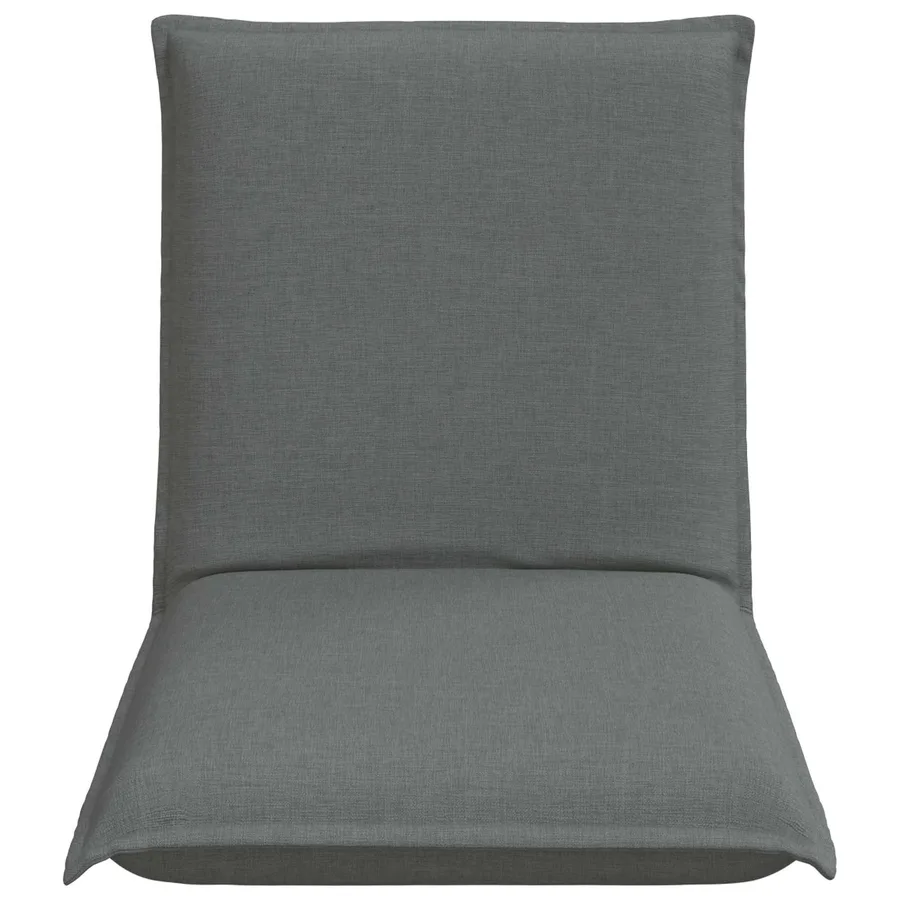 Fauteuil de sol ajustable Gris foncé Tissu - 4
