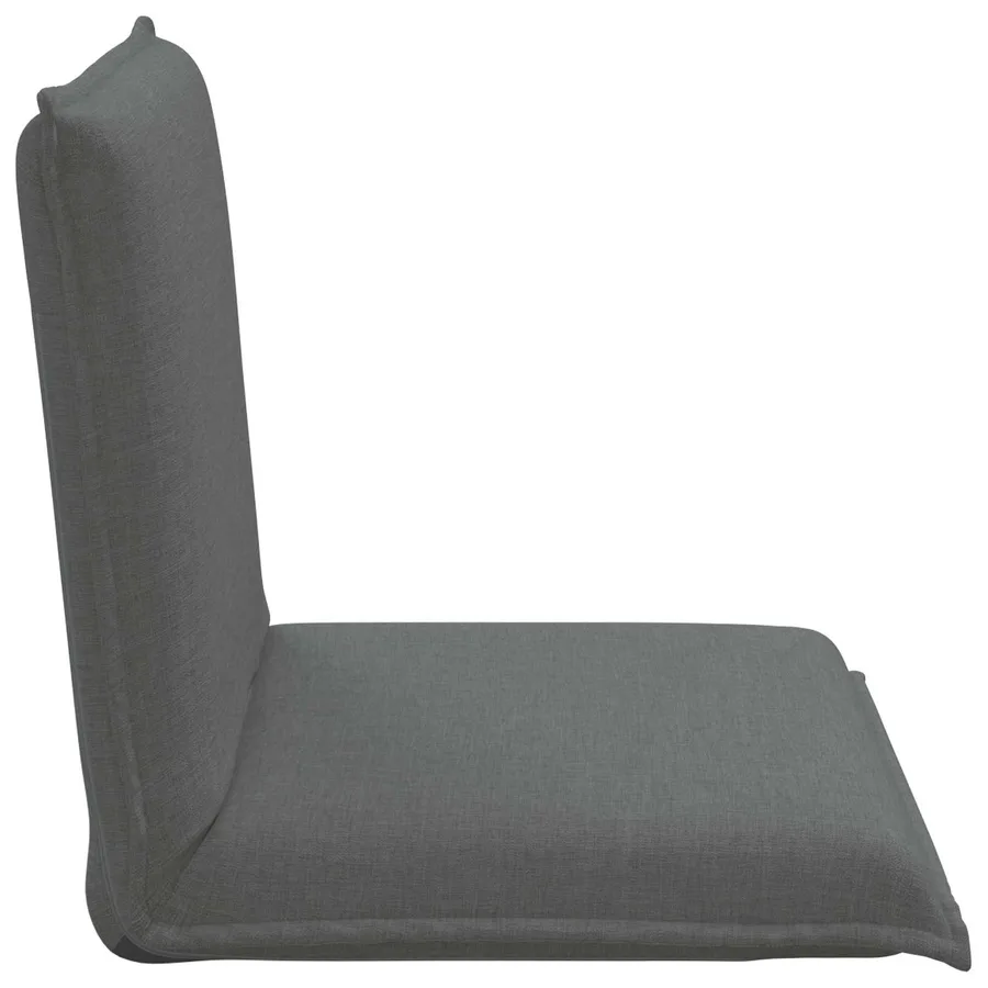 Fauteuil de sol ajustable Gris foncé Tissu - 5