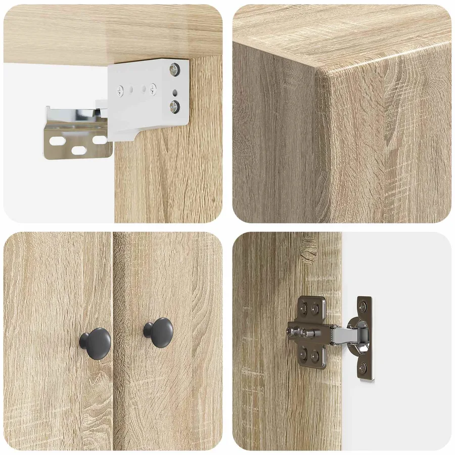 Armoire Murale Chêne Sonoma 59 x 31 x 60 cm Bois d'ingénierie - 7