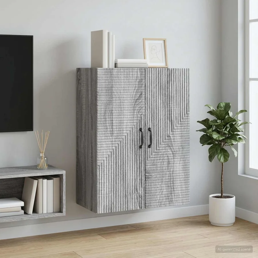 Armoire Murale Sonoma gris 66 x 34,5 x 90 cm Bois d'ingénierie