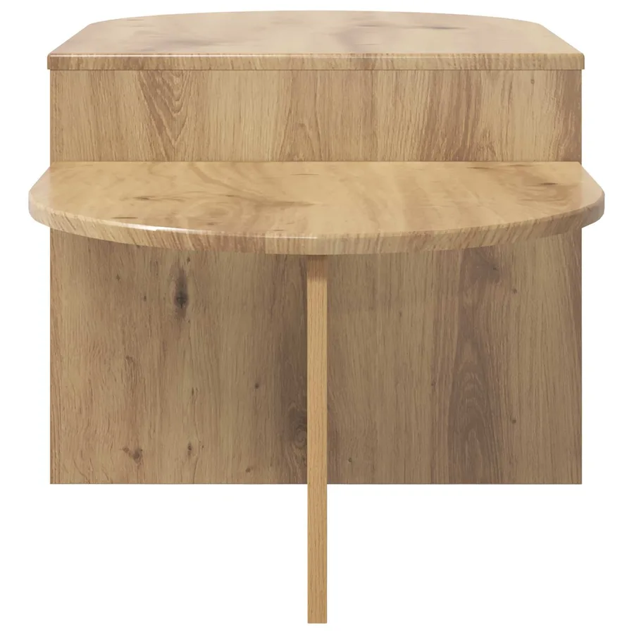 Table basse Chêne artisanal 100 x 50 x 40 cm Bois d'ingénierie - 6