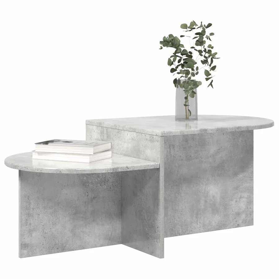 Table basse Gris béton 100 x 50 x 40 cm Bois d'ingénierie - 3