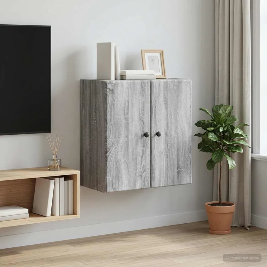 Armoire Murale Sonoma gris 59 x 31 x 60 cm Bois d'ingénierie