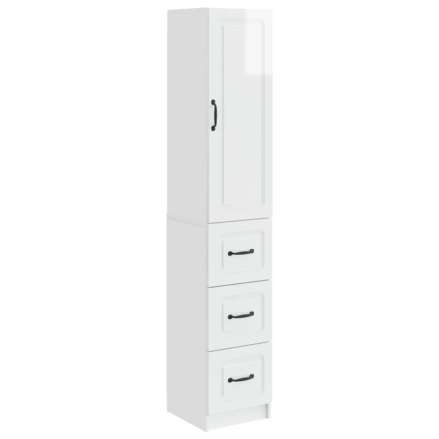Ensemble de Meubles 2 pcs Blanc brillant 33 x 34,5 x 87 cm - 2