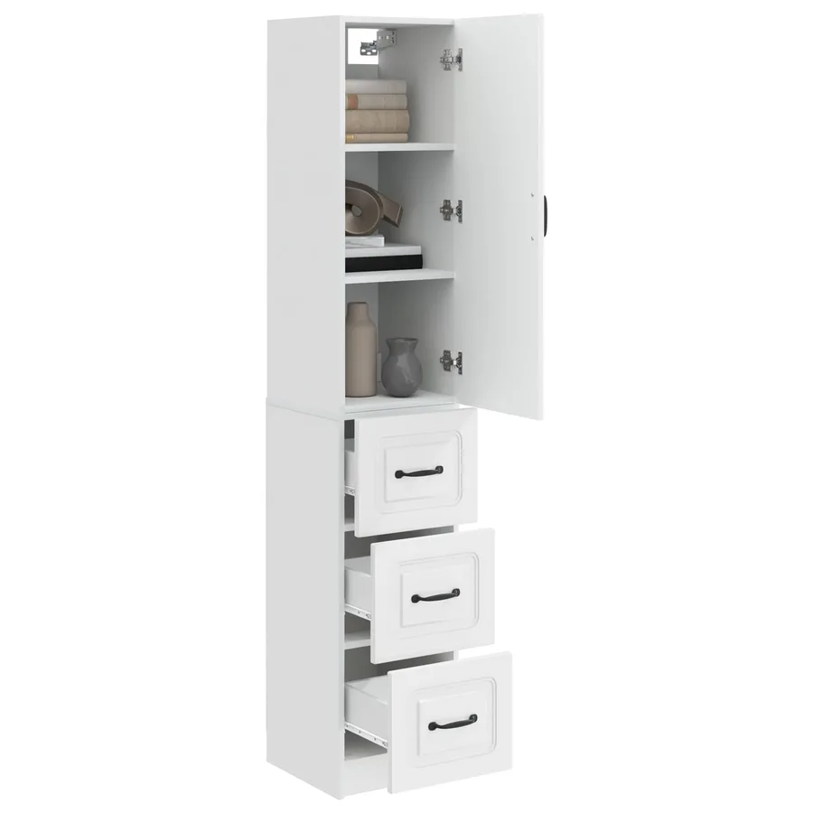 Ensemble de Meubles 2 pcs Blanc brillant 33 x 34,5 x 87 cm - 3