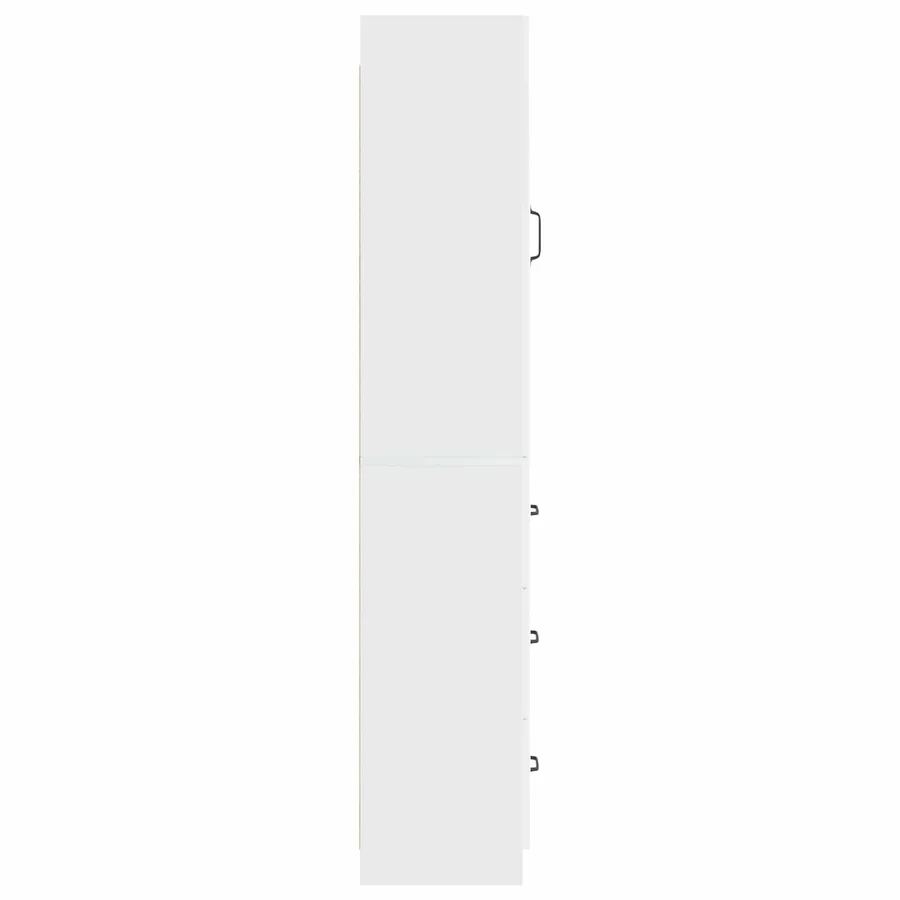 Ensemble de Meubles 2 pcs Blanc brillant 33 x 34,5 x 87 cm - 6