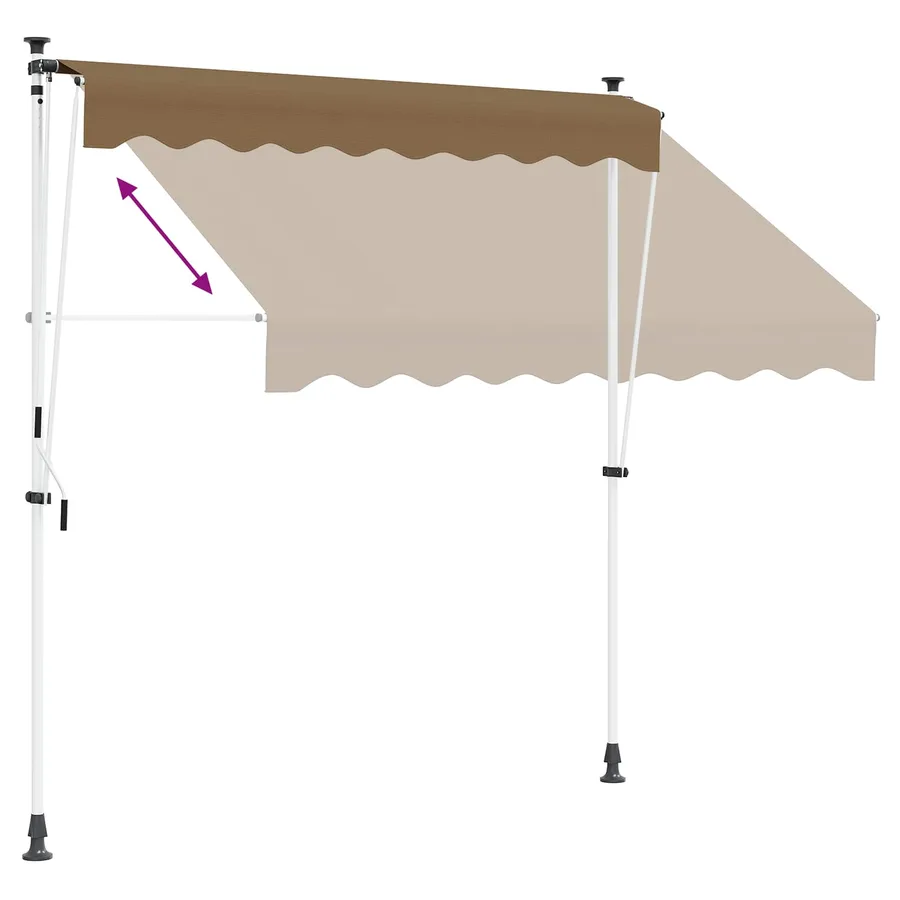 Auvent rétractable manuel Beige 400 cm - 6