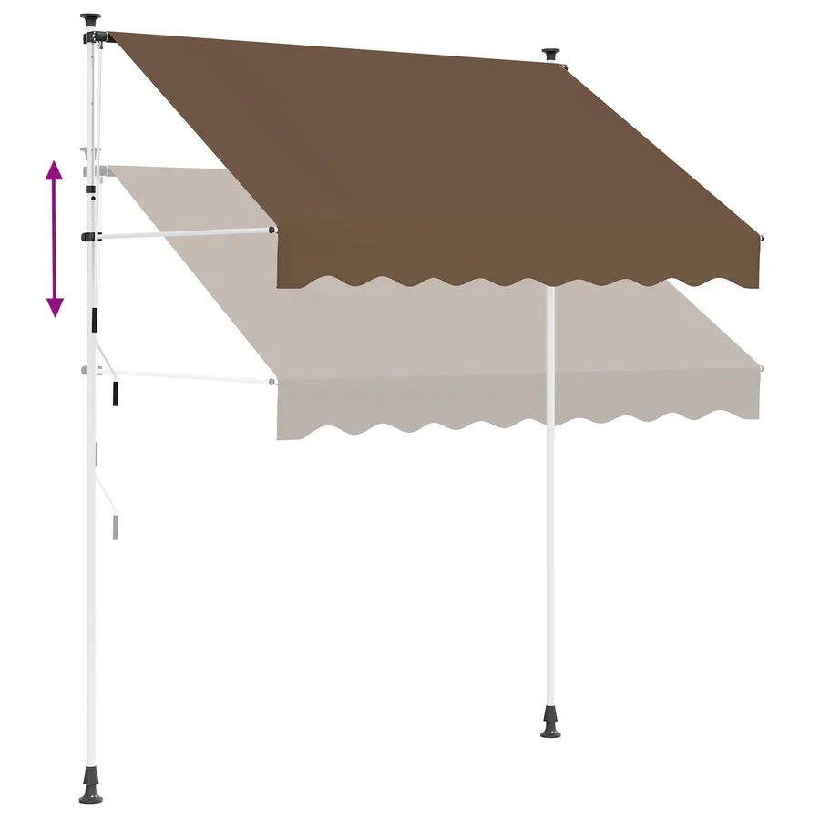 Auvent rétractable manuel Taupe 300 cm - 6