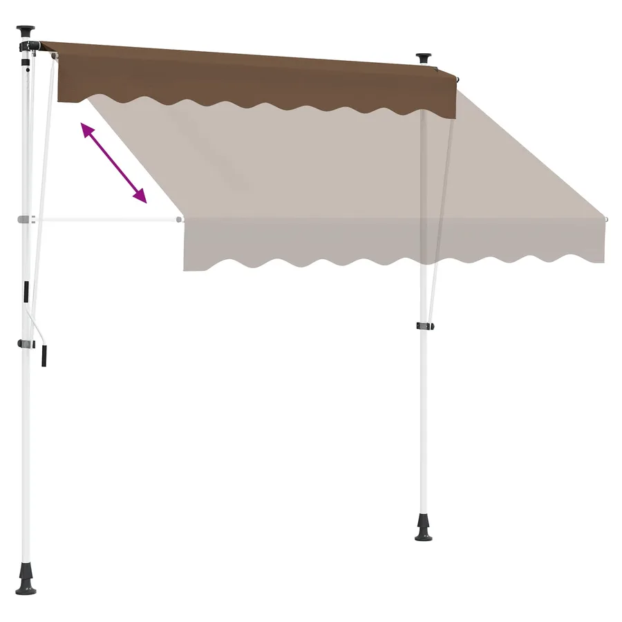 Auvent rétractable manuel Taupe 300 cm - 7